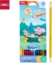 Kleurpotloden "Deli color wow houtvrij" - set à 12 stuks - assorti