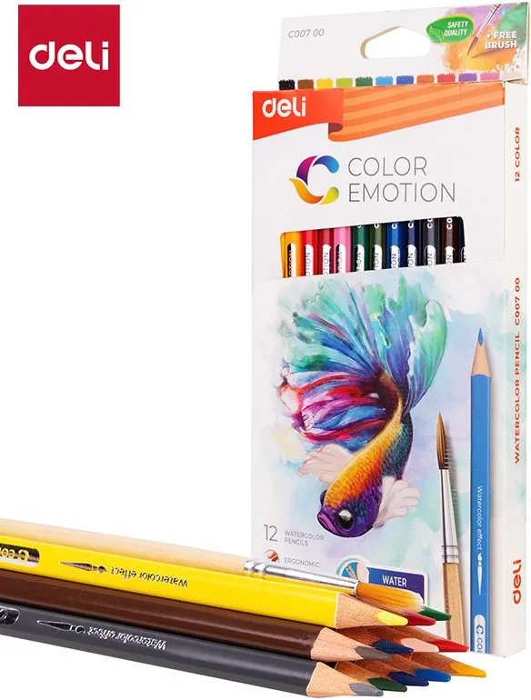 Aquarelpotloden "Deli color emotion" - doos à 12 st assorti