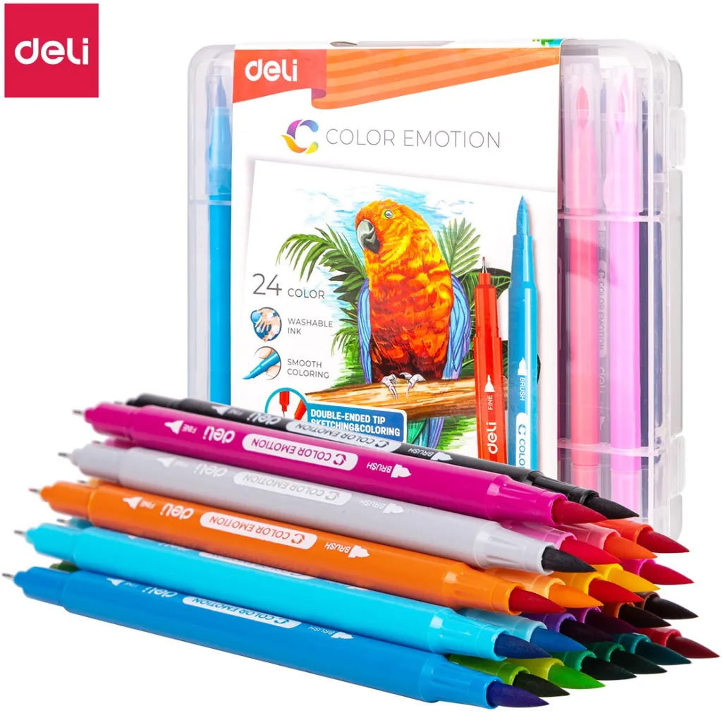 Viltstiften "duo emotion tip" - 24 kleuren