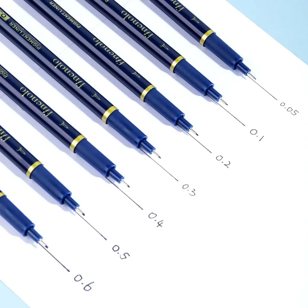 Fineliners "finenolo zwart"- set à 7 stuks