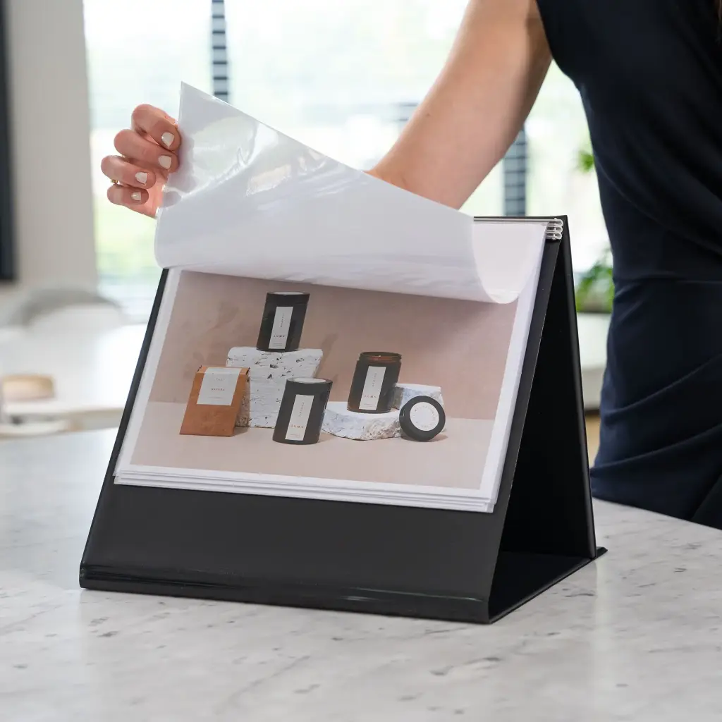 Flipover A4 "tafelmodel liggend" - zwart - 20 tassen