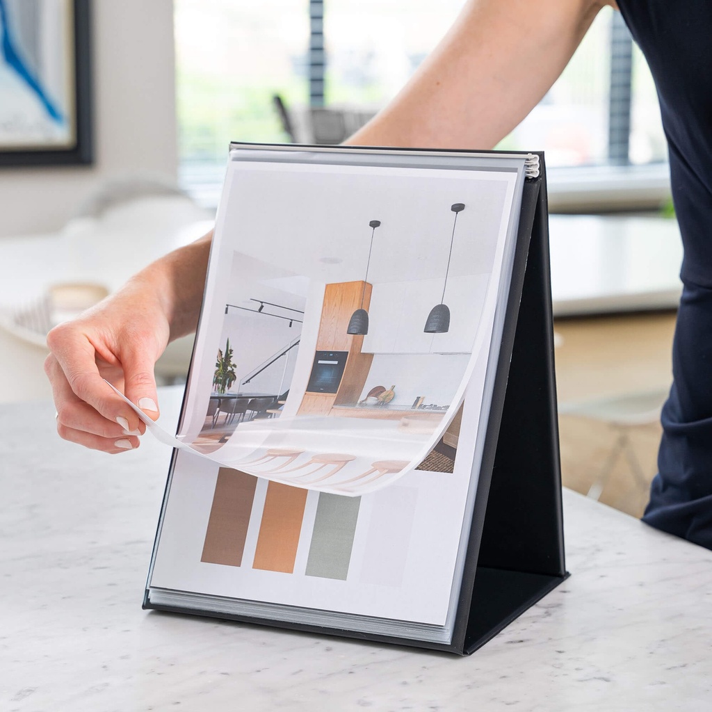 [Q920122] Flipover A4 -"A4 staand"- zwart - 20 tassen