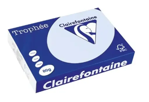 [Q1434250-5] Trophée Clairfontaine - A4 - 80 g/m² -azuurblauw - 5 pak à 500 vel    