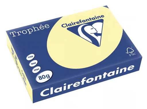 [SP-1307C-1] Trophée Clairfontaine - A3 - 120 g/m² - citroengeel - 1 pak à 250 vel