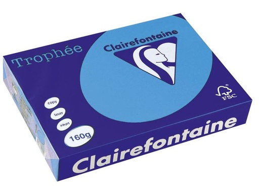 [SP-1052PC-1] Trophée Clairfontaine - A4 - 160 g/m² - koningsblauw - 1 pak à 250 vel