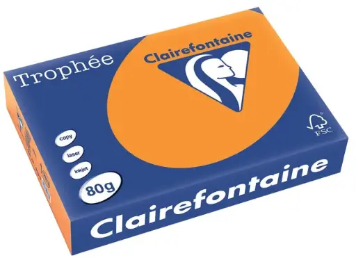 [SP-2880C-1] Trophée Clairfontaine - A3 - 80 g/m² - fluoranje - 1 pak à 500 vel