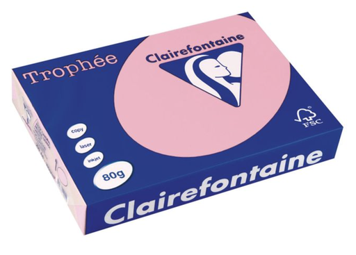 [SP-1210PC-1] Trophée Clairfontaine - A4 - 120 g/m² -roze - 1 pak à 250 vel