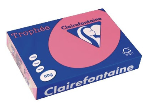 [SP-1017PC-1] Trophée Clairfontaine - A4 - 160 g/m² - fuchsia roze - 1 pak à 250 vel