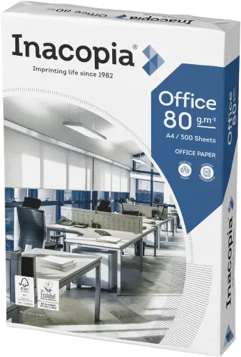 [HP500076-100] Kopieerpapier "Inacopia office"- A4 - 80 g/m² - wit - 100 pak à 500 vel