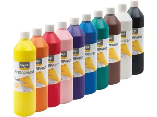 [SP-07815] Vingerverf "creall happy" - 10 kleuren - fles à 750 ml