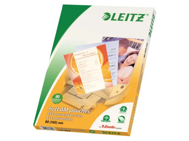[Q535132] Lamineerhoes - Leitz -  A4 - 2x80 micron - doos à 100 stuks