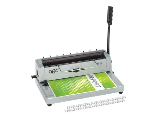 [BA4410043] Inbindmachine - GBC - "type W12" - 34 rings draadrug - tot 125 vel A4 capaciteit