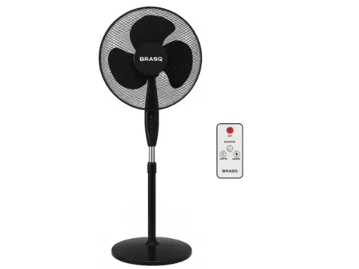 [Q1402373] Ventilator op statief - "F100" - Ø 40cm met afstandsbediening - zwart
